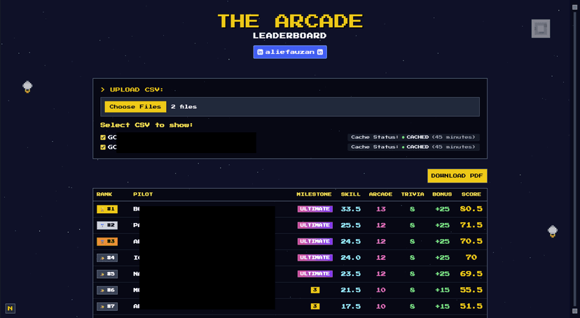 ARCADE TEAM CALCULATOR